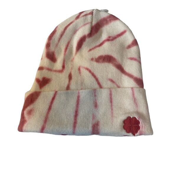 Tie-Dye Rose & White Clover Unisex Beanie - Picture 1 of 6